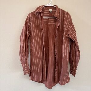 A New Day Rust Striped Shirt